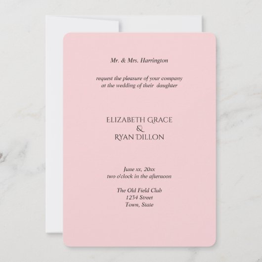 Klassische, schwarze und weiße Streifen, Kirschblo Einladung (Rückseite)