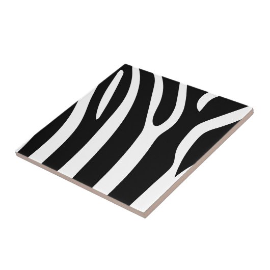 Klassische schwarze und weiße Zebrastreifen drucke Fliese (Seite)