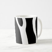 Klassische schwarze und weiße Zebrastreifen drucke Kaffeetasse (VorderseiteRechts)