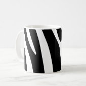 Klassische schwarze und weiße Zebrastreifen drucke Kaffeetasse (Vorderseite Links)