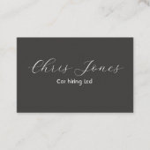 Klassische schwarze Visitenkarte (Vorderseite)