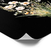 Klassische Schwarze Wildblume Schwarze Karten und  Poster (Ecke)