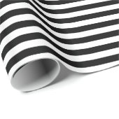 KLASSISCHE SCHWARZWEISS-STREIFEN GESCHENKPAPIER (Rolleneckpunkt)