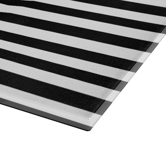 Klassische Schwarzweiss-Streifen Schneidebrett (Ecke)