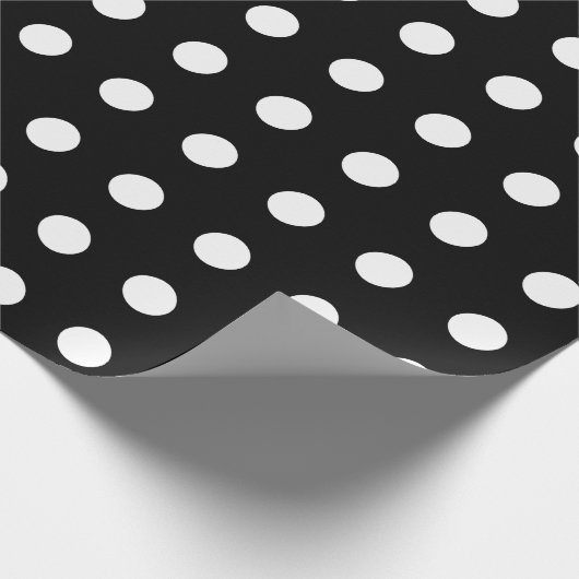 Klassische Schwarzweiss-Tupfengeschenkverpackung Geschenkpapier (Ecke)