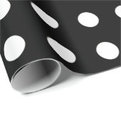 Klassische Schwarzweiss-Tupfengeschenkverpackung Geschenkpapier (Rolleneckpunkt)