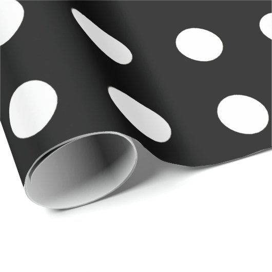 Klassische Schwarzweiss-Tupfengeschenkverpackung Geschenkpapier (Rolleneckpunkt)