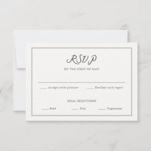 Klassische Script benutzerdefinierte Angebots-RSVP RSVP Karte