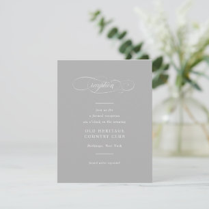 Klassische Script-Elegance-Hochzeit Begleitkarte