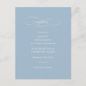 Klassische Script-Elegance-Hochzeit Begleitkarte (Vorderseite)