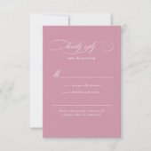 Klassische Script-Elegance-Hochzeit RSVP Karte (Vorderseite)