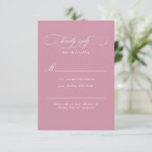 Klassische Script-Elegance-Hochzeit RSVP Karte (Stehend Vorderseite)