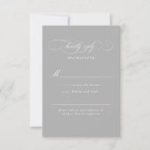 Klassische Script-Elegance-Hochzeit RSVP Karte (Vorderseite)