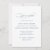 Klassische Script-Elegance Hochzeitsfeier Einladung (Vorderseite)