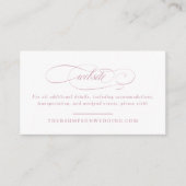 Klassische Script-Elegance Wedding Small Website Begleitkarte (Vorderseite)