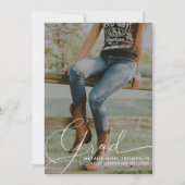 Klassische Script-Foto Moderne Graduierungspartei Einladung (Vorderseite)