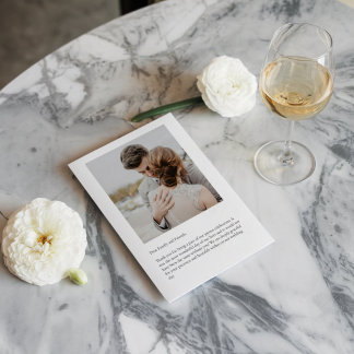 Klassische Script-Hochzeit Dankeschön-Karte mit be RSVP Karte