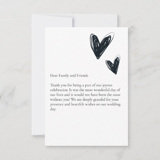 Klassische Script-Hochzeit Dankeschön-Karte mit Fo RSVP Karte (Rückseite)