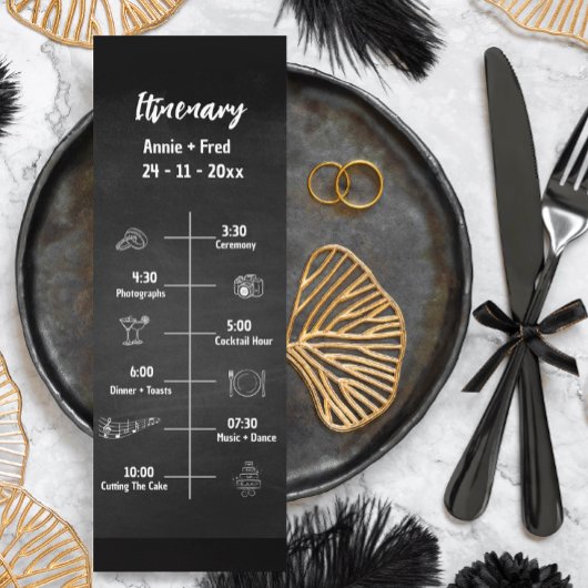 Klassische Script-Hochzeitskarte