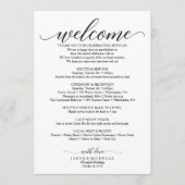 Klassische Script-Hochzeitsreise - Begrüßung Programm (Vorderseite)