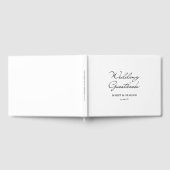 Klassische Script Minimal Calligraphy White Weddin Gästebuch (Voll)