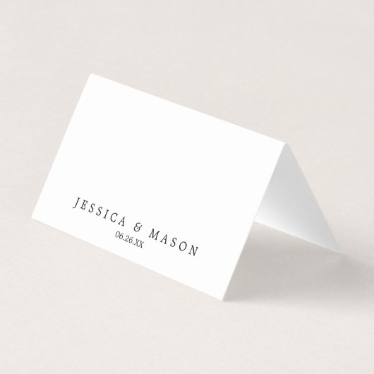 Klassische Script-Platzkarten - Escort-Karten Visitenkarten (Rückseite)