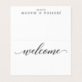 Klassische Script-Platzkarten - Escort-Karten Visitenkarten (Außenseite Aufgefaltet)