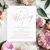 Klassische Script White & Gold Hochzeit