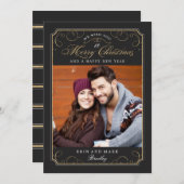 Klassische Scroll Weihnachtskarte / Urlaubskarte Feiertagskarte (Vorne/Hinten)