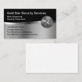 Klassische Security Services Star Business Card Visitenkarte (Vorne/Hinten)