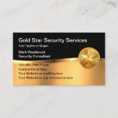 Klassische Security Services Star Emblem Business  Visitenkarte (Vorderseite)