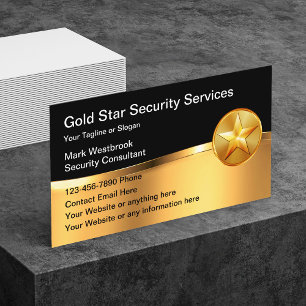 Klassische Security Services Star Emblem Business Visitenkarte