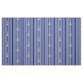 Klassische Seemarine-blaue Streifen und Anker Stoff (Fat Quarter (45,7 x 55,9 cm))