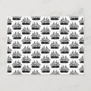 Klassische Segelschiffe CUSTOM BACKGROUND COLOR Postkarte