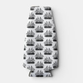 Klassische Segelschiffe CUSTOM HINTERGRUNDFARBE Flaschenkühler (Vorderseite)