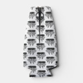 Klassische Segelschiffe CUSTOM HINTERGRUNDFARBE Flaschenkühler (Rückseite)