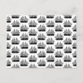 Klassische Segelschiffe CUSTOM HINTERGRUNDFARBE Postkarte (Vorderseite)