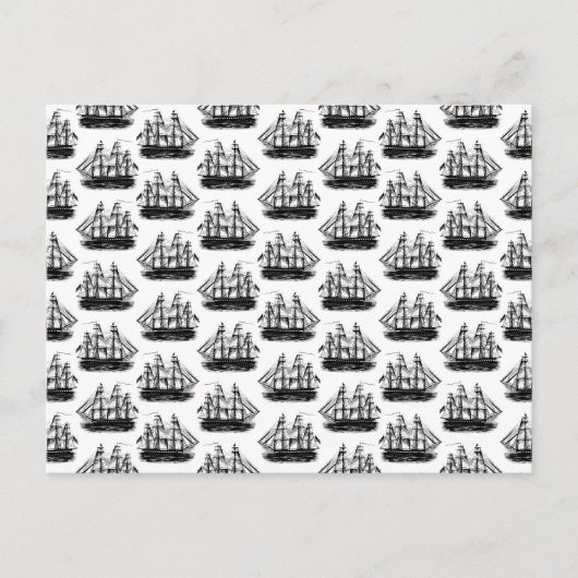 Klassische Segelschiffe CUSTOM HINTERGRUNDFARBE Postkarte (Vorderseite)