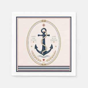 Klassische Segler-Nautik-Papier-Servietten Serviette
