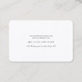 Klassische Seide Minimalistisch Beruflich Elegant Visitenkarte (Rückseite)