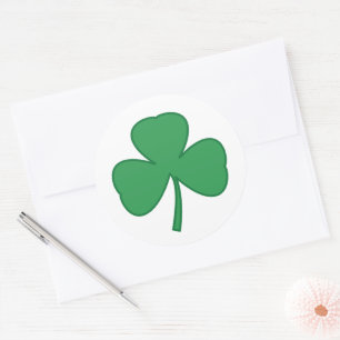 Klassische Shamrock-Aufkleber Runder Aufkleber