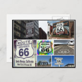Klassische Sicht auf die Route 66 Collage Postkarte (Vorne/Hinten)