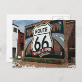 Klassische Sicht auf die Route 66 illinois Postkarte (Vorne/Hinten)