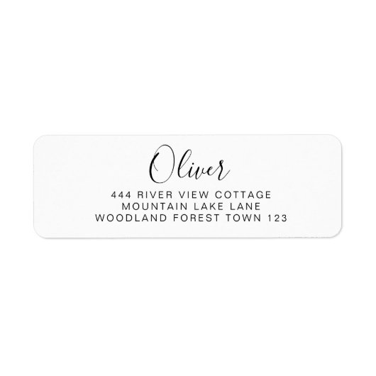 Klassische Signatur Schwarz-weiß Elegant Schlicht (Vorne)