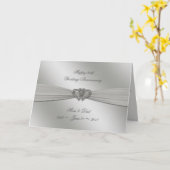 Klassische Silber 25. Hochzeitskarte Karte (Gelbe Blume)