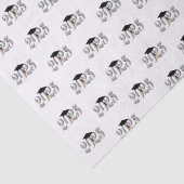 Klassische Silber-Klasse 2025 Abschluss Seidenpapier (Detail)