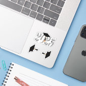 Klassische Silberklasse 2025 Aufkleber (Laptop mit iPhone)