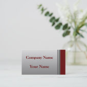 Klassische silberne und rote Visitenkarten Visitenkarte (Stehend Vorderseite)