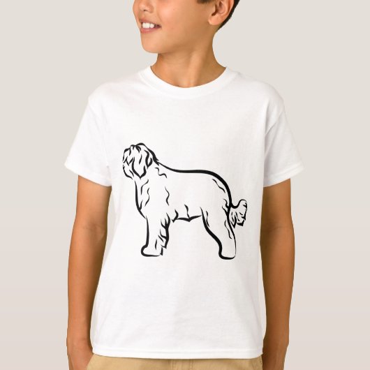 Klassische Silhouette von Hunde-T - Shirt (Vorderseite)
