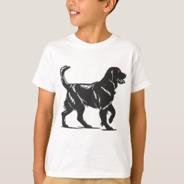 Klassische Silhouette von Hunde-T - Shirt